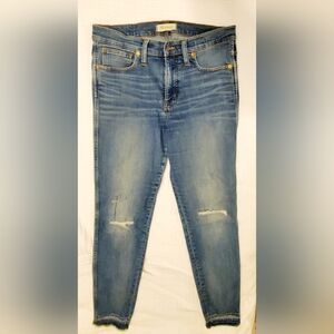 SZ 30 MADEWELL DISTRESSED SKINNY JEANS